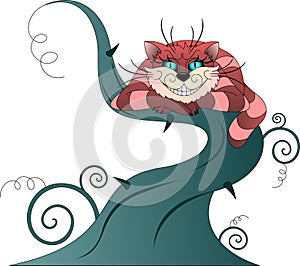 Cheshire cat with blue eyes