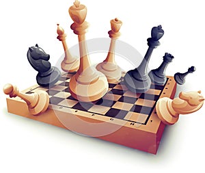 Chess 3d illustrator