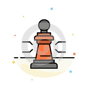 Chess, Advantage, Business, Figures, Game, Strategy, Tactic Abstract Flat Color Icon Template