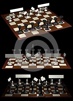 Chess allegory opposition citizens and government