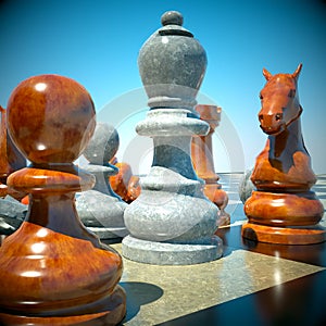 Šachy bitva 