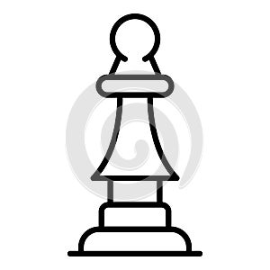 Chess bishop icon, outline style