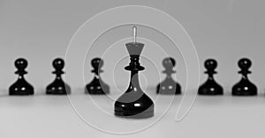 Chess black and white figures