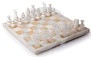 Chess board alabaster