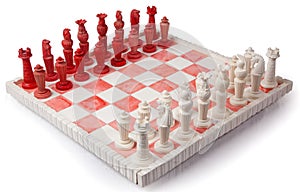 Chess board alabaster