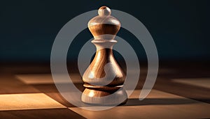 Chess board battle King success, pawn defeat Intelligence conquers adversity generated by AI