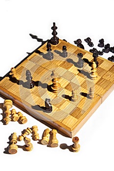 Chess board in checkmate