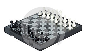 Chess board with chess pieces