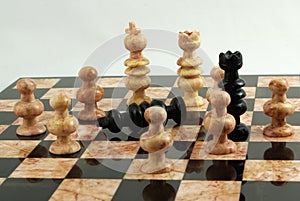 Chess board Fallen King