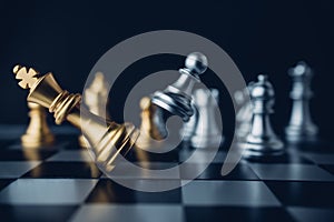 Chess board game business strategy or leadership concept
