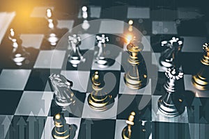 Chess board game concept of business ideas