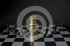 Chess board game concept of business ideas