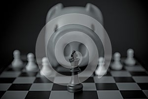 Chess board game concept of business ideas