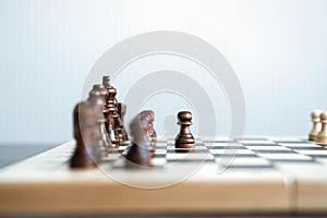 Chess board game concept of business ideas and competition and stratagy plan success meaning.