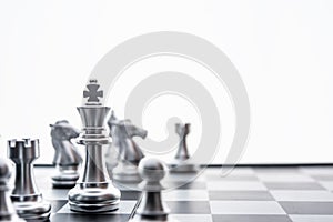 Chess board game concept of business ideas and competition and stratagy plan success meaning