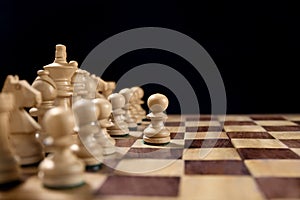 Chess board game concept of business ideas and competition and strategy plan success meaning