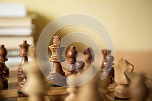 Chess board game concept of business ideas and competition and strategy plan success meaning