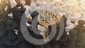 Chess board game concept for ideas and competition and strategy or Simulation Hypothesis, Theory concept