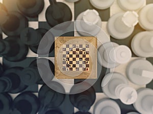 Chess board game concept for Simulation Hypothesis, Theory or ideas, competition and strategy