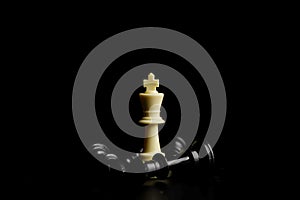 Chess board game for ideas and competition and strategy, business success concept