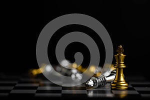 Chess board game for ideas and competition and strategy, business success concept