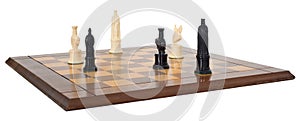 Chess Board Game and Pieces, Isolated