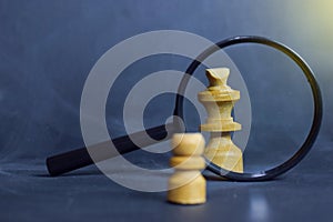 Chess board game. Strategic planning and intelligence concept