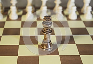 Chess Board - King facing enemies.