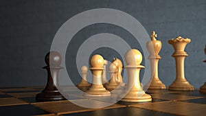 Chess Board Queen`s Gambit