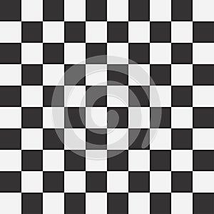 Chess board seamless pattern. Black and white squares. Checkered background. Vector.