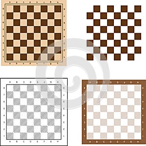 Chess board set illustration