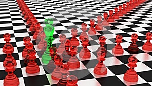 Chess botnet strategy cybersecurity concept