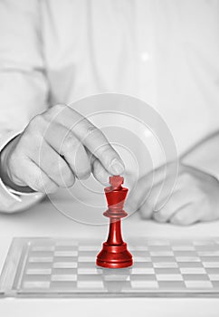 Chess business concept, leader & success