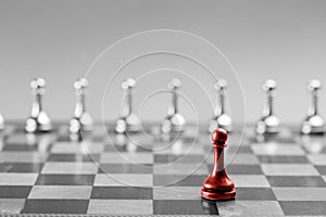 Chess business concept, leader & success