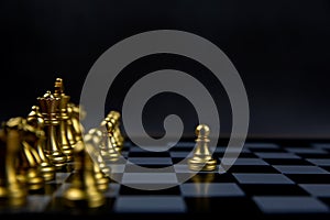 Chess that came out of the line Concept of leadership And business Strategic