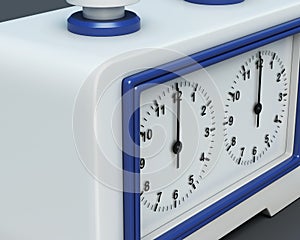 Chess clock closeup. 3d rendering