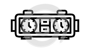 Chess Clock Game Timer Illustration, vector design Generative AI