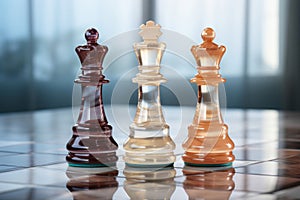 chess competition Concept of Strategy business ideas, chess battle, business strategy concept. AI Generated