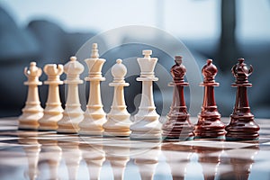 chess competition Concept of Strategy business ideas, chess battle, business strategy concept. AI Generated