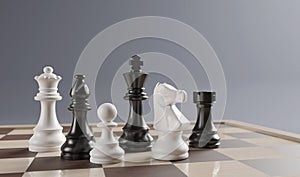 Chess Competition, game, war, emulation and planning concept, 3D
