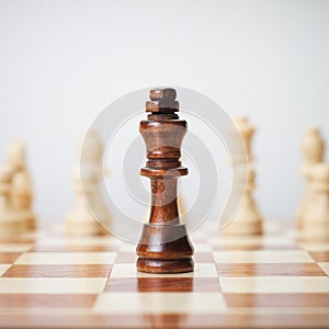 Chess concept on grey background