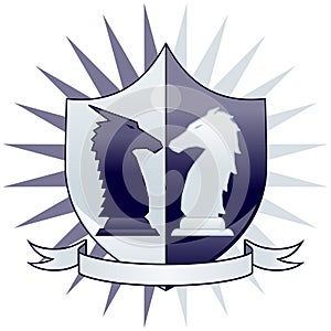 Chess crest - knights