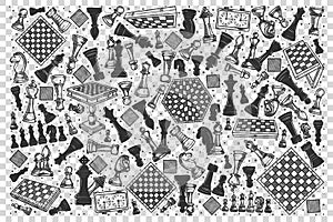 Chess doodle set