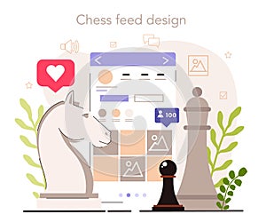 Chess feed design. Content strategy development. Social media content