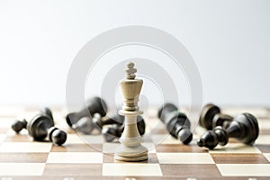 Chess figure, business concept strategy, leadership, team and success