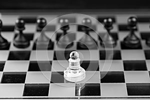 Chess figure, business concept strategy, leadership, team and success