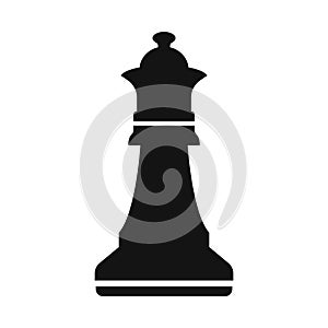 Chess figure isolated vector icon. Winner, battle concept design