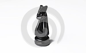 Chess figure isolated on a white background.Chessmaster.Black figure.Copy space