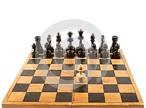 Chess figures on the chessboard