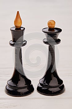 Chess figures isolated on white background.